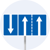 Знак 5.17.1 Напрямок руху по смузі